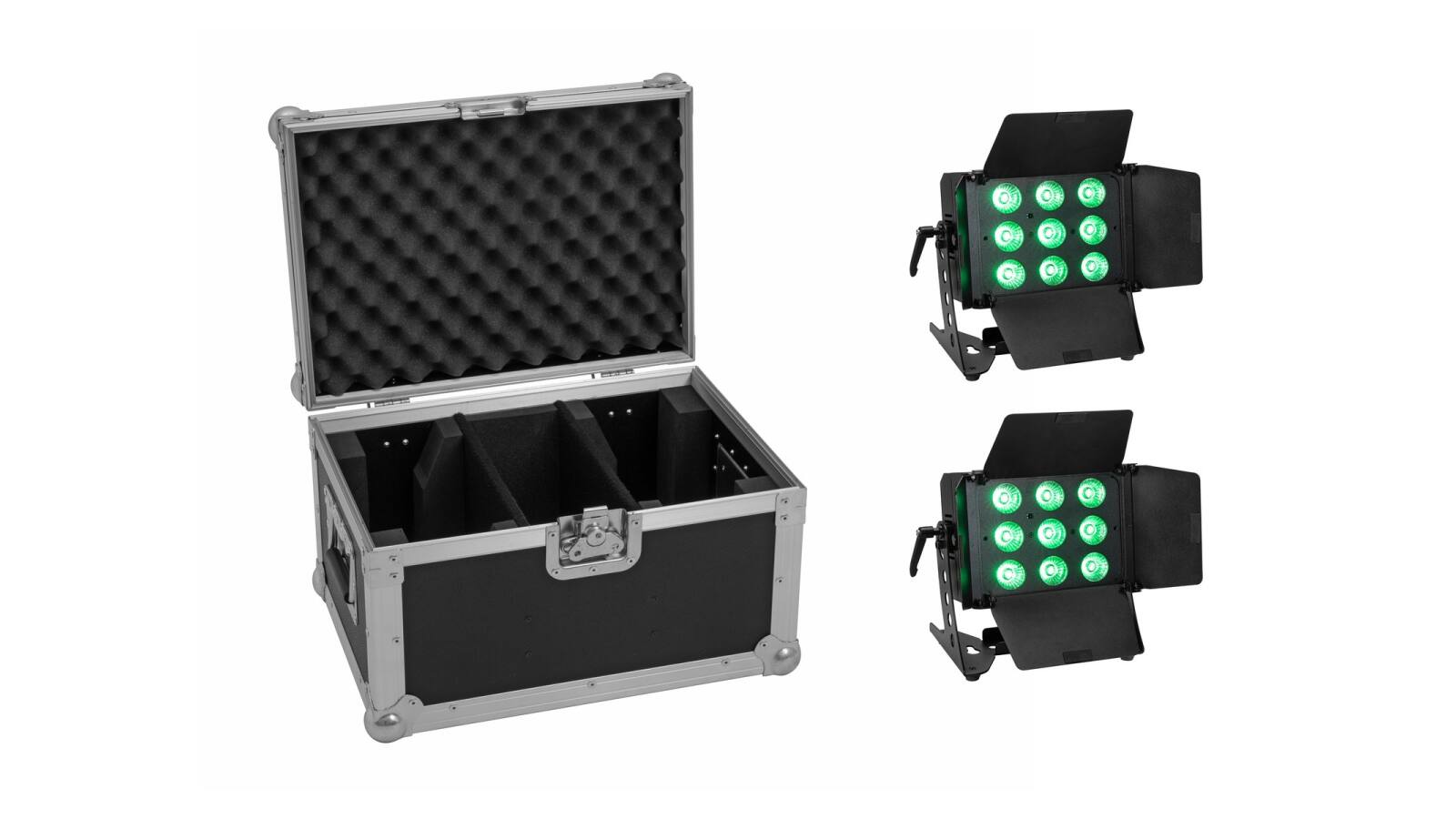EUROLITE Set 2x LED CLS-9 QCL RGB/WW 9x7W + Case EUROLITE Set 2x LED CLS-9 QCL RGB/WW 9x7W + Case von Eurolite