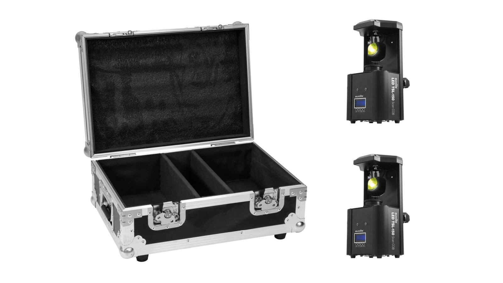 EUROLITE Set 2x LED TSL-150 Scan COB + Case von Eurolite