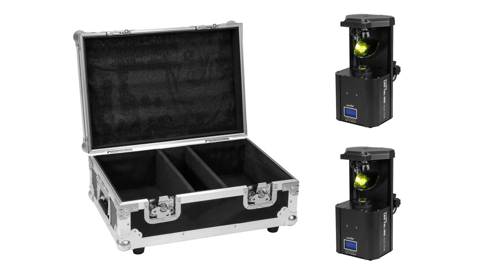 EUROLITE Set 2x LED TSL-350 Scan COB + Case von Eurolite