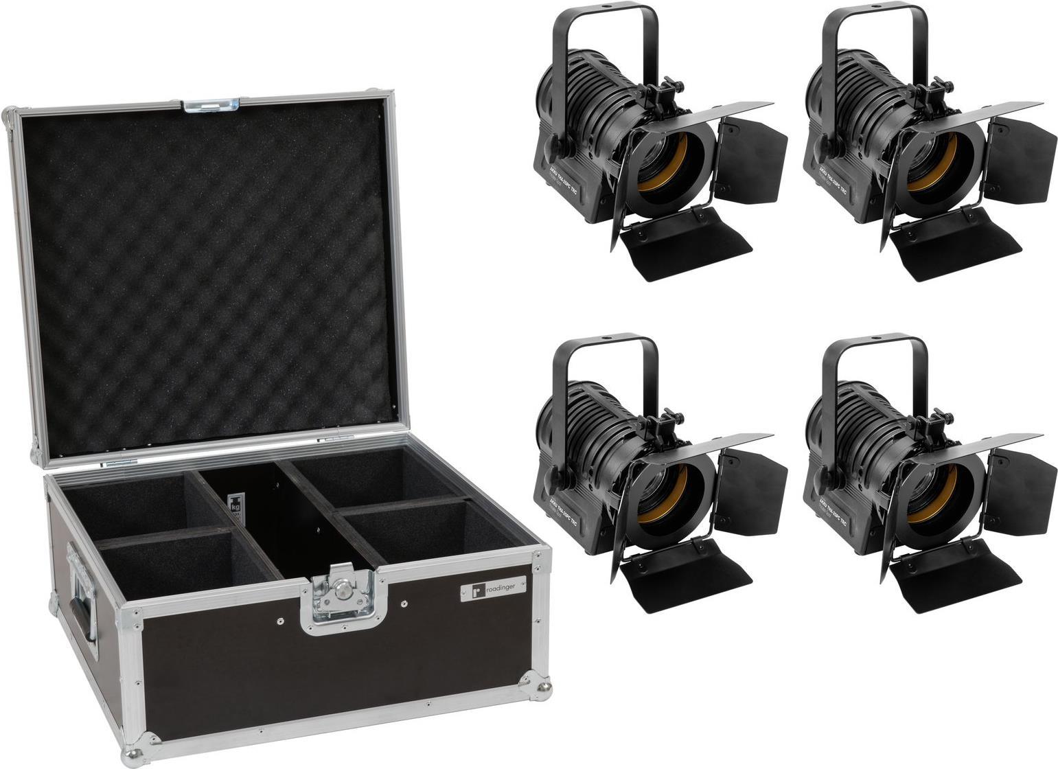 EUROLITE Set 4x AKKU THA-20PC TRC Theater-Spot sw + Case (20000873) von Eurolite