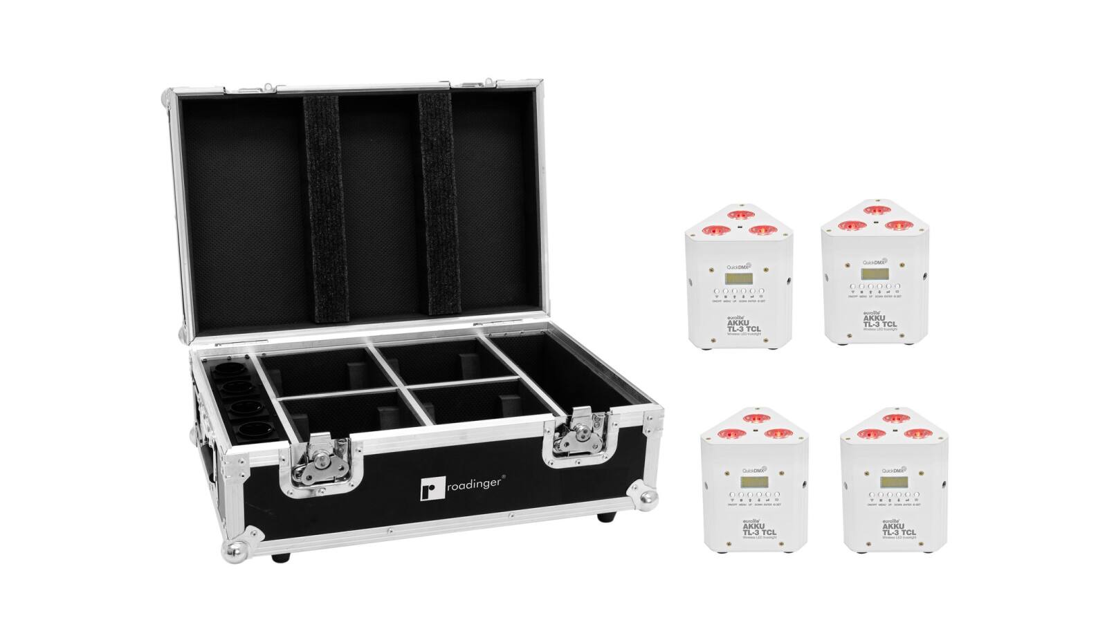 EUROLITE Set 4x AKKU TL-3 TCL weiß + Case mit Ladefunktion EUROLITE Set 4x AKKU TL-3 TCL weiß + Case mit Ladefunktion von Eurolite