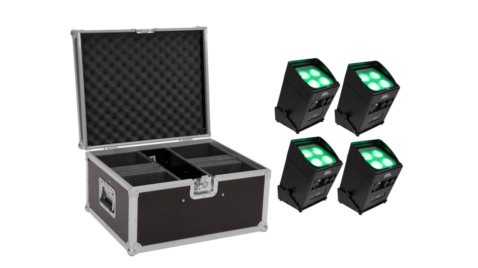 EUROLITE Set 4x AKKU UP-4 Entry QCL Spot QuickDMX + Case EUROLITE Set 4x AKKU UP-4 Entry QCL Spot QuickDMX + Case von Eurolite