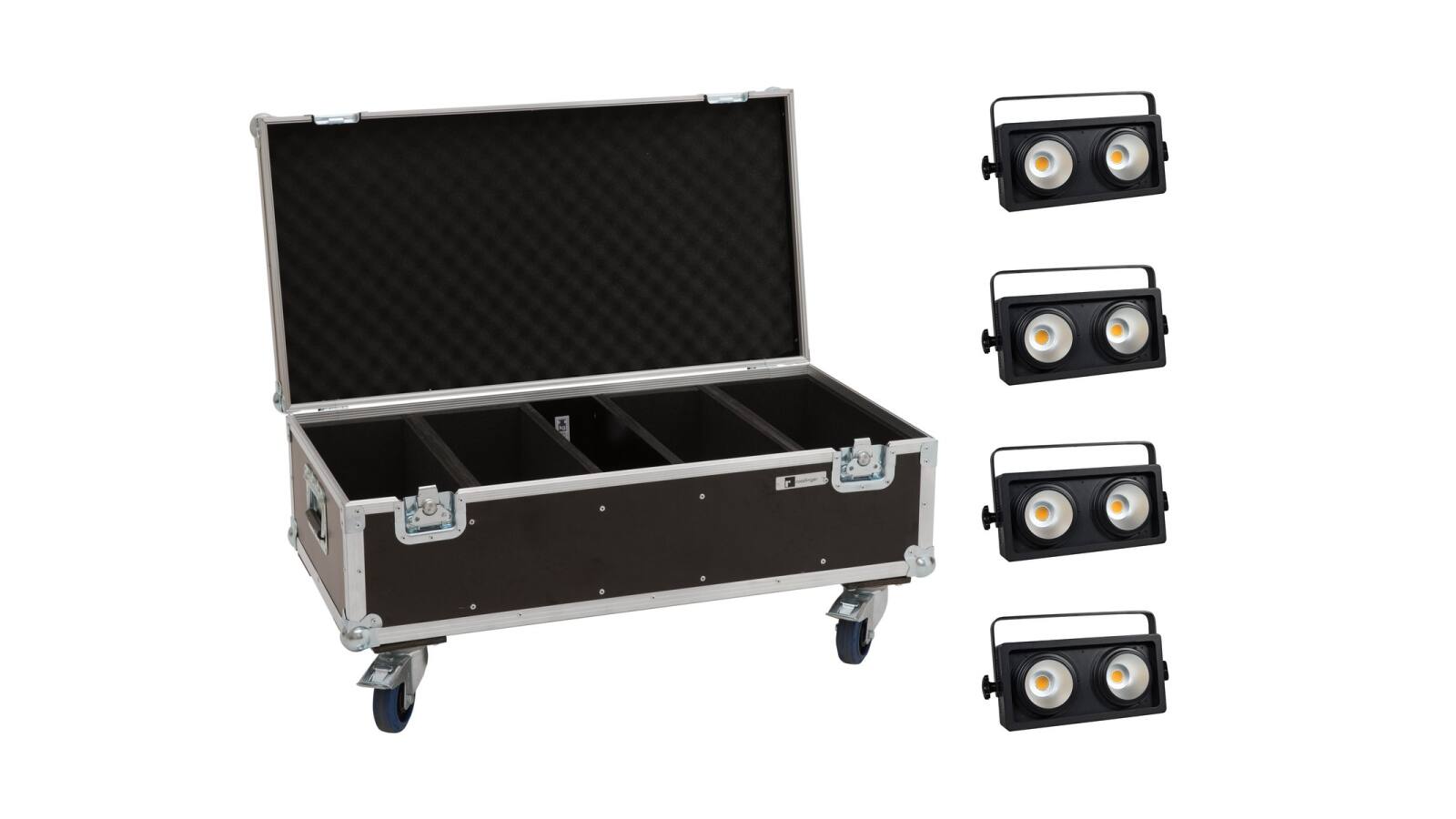 EUROLITE Set 4x Audience Blinder 2x100W LED COB WW + Case EUROLITE Set 4x Audience Blinder 2x100W LED COB WW + Case von Eurolite