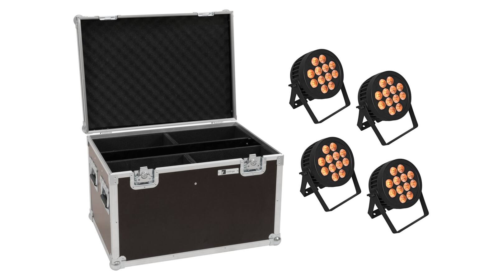 EUROLITE Set 4x LED IP PAR 12x8W QCL Spot + Case EUROLITE Set 4x LED IP PAR 12x8W QCL Spot + Case von Eurolite