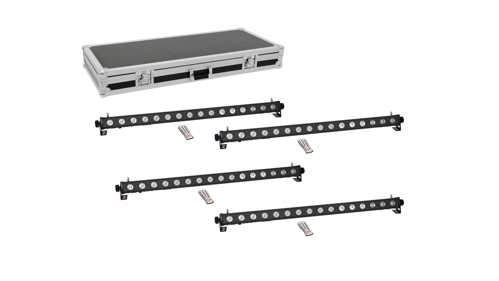 EUROLITE Set 4x LED PIX-16 QCL Leiste + Case von Eurolite