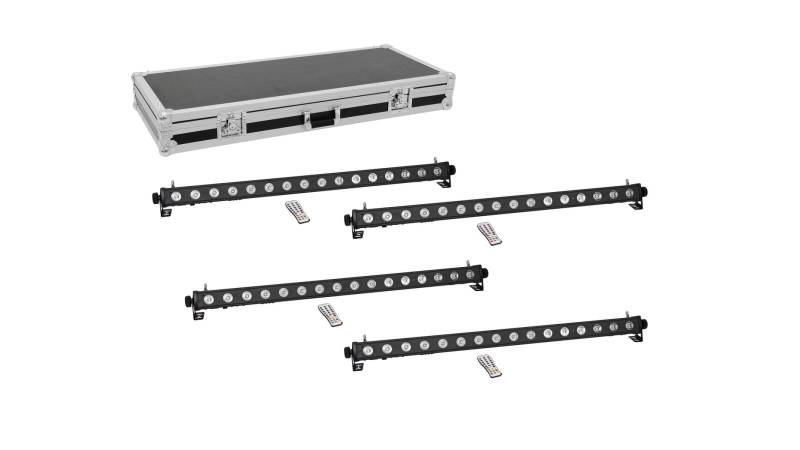 EUROLITE Set 4x LED PIX-16 QCL Leiste + Case von Eurolite