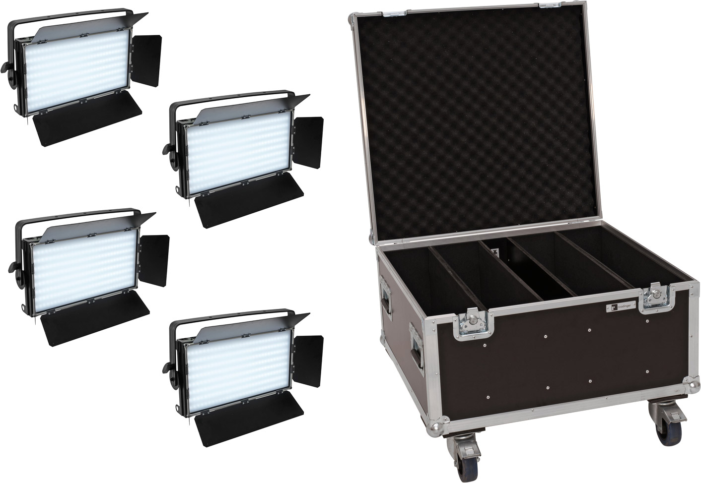 EUROLITE Set 4x LED PLL-480 CW/WW Panel + Case von Eurolite
