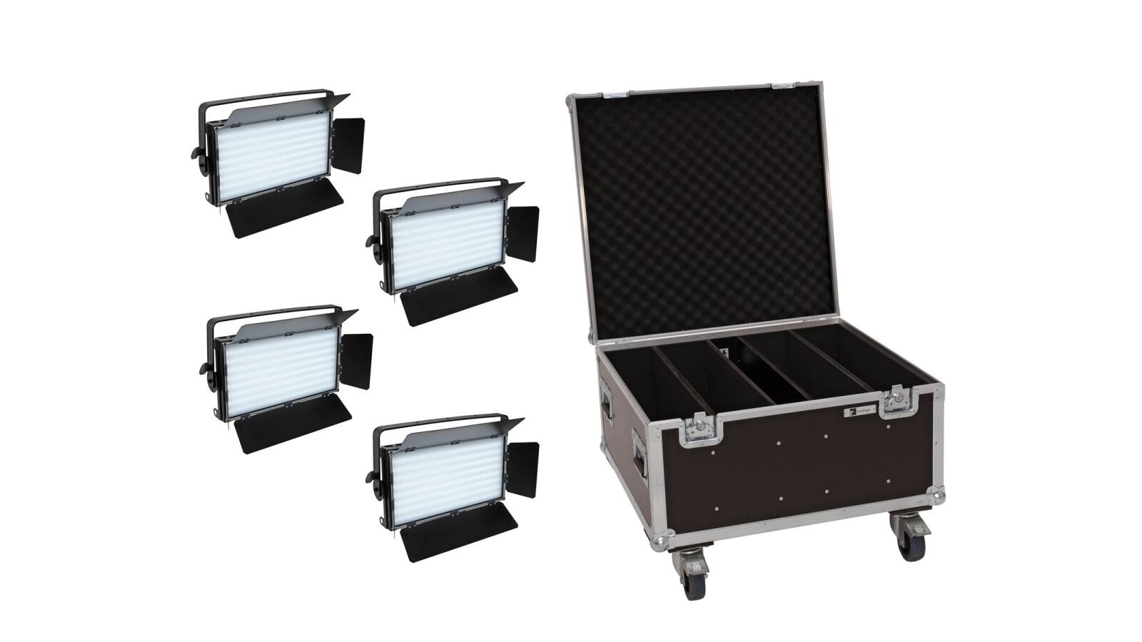 EUROLITE Set 4x LED PLL-480 CW/WW Panel + Case EUROLITE Set 4x LED PLL-480 CW/WW Panel + Case von Eurolite