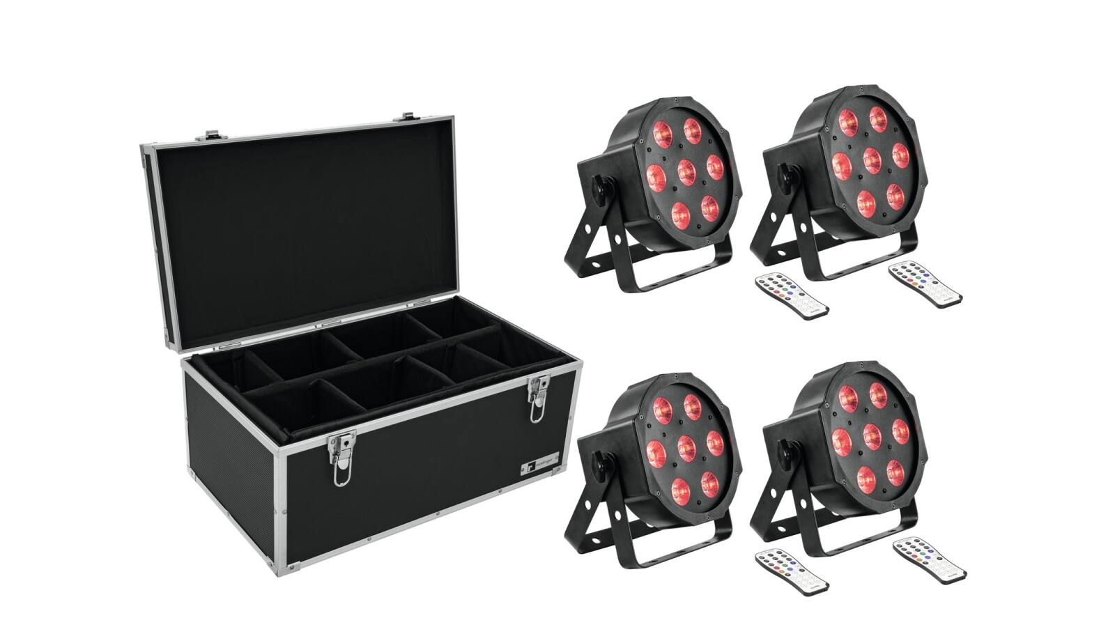 EUROLITE Set 4x LED SLS-7 HCL Floor + Case TDV-1 von Eurolite