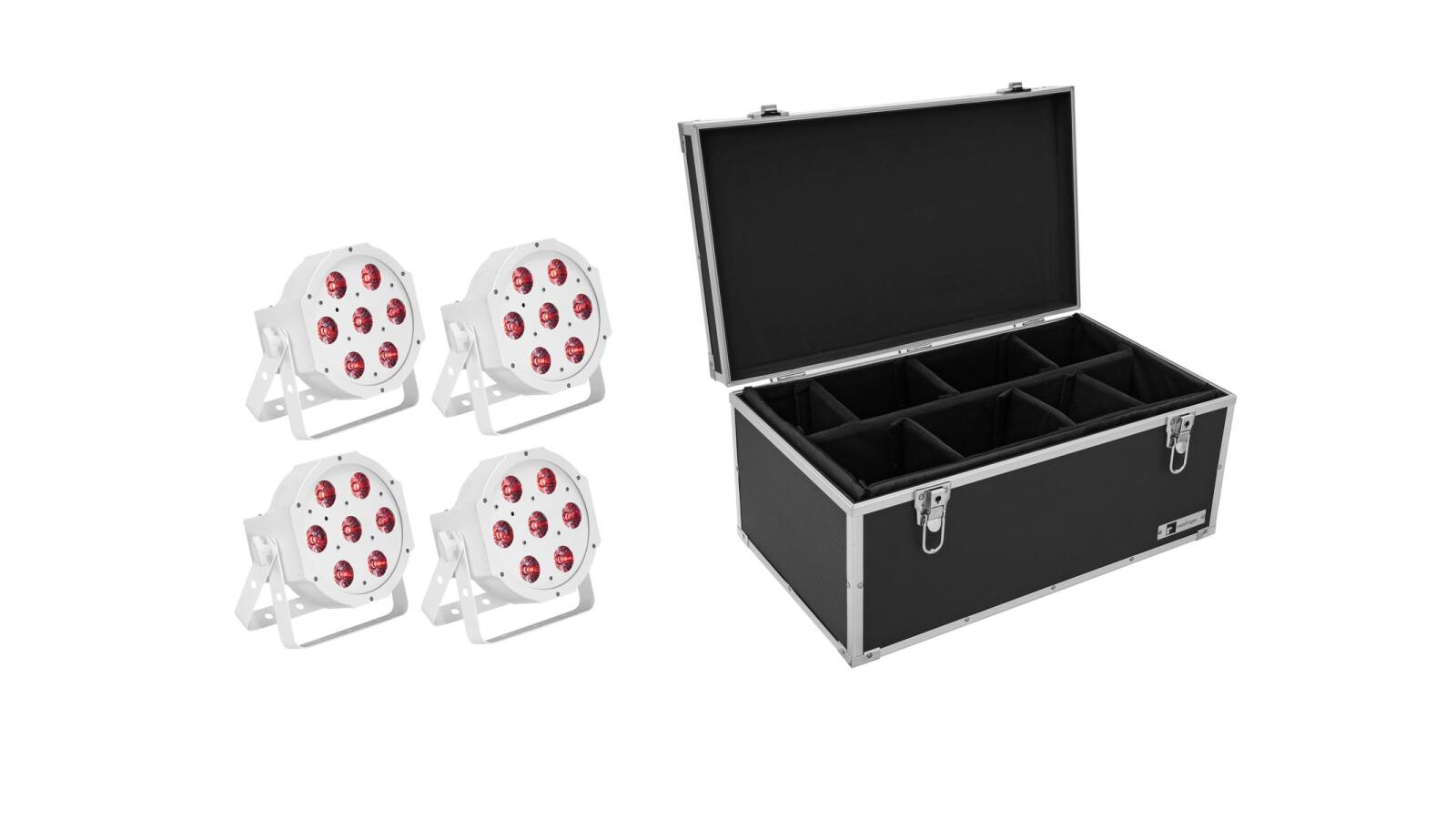EUROLITE Set 4x LED SLS-7 HCL Floor weiß + Case EUROLITE Set 4x LED SLS-7 HCL Floor weiß + Case von Eurolite