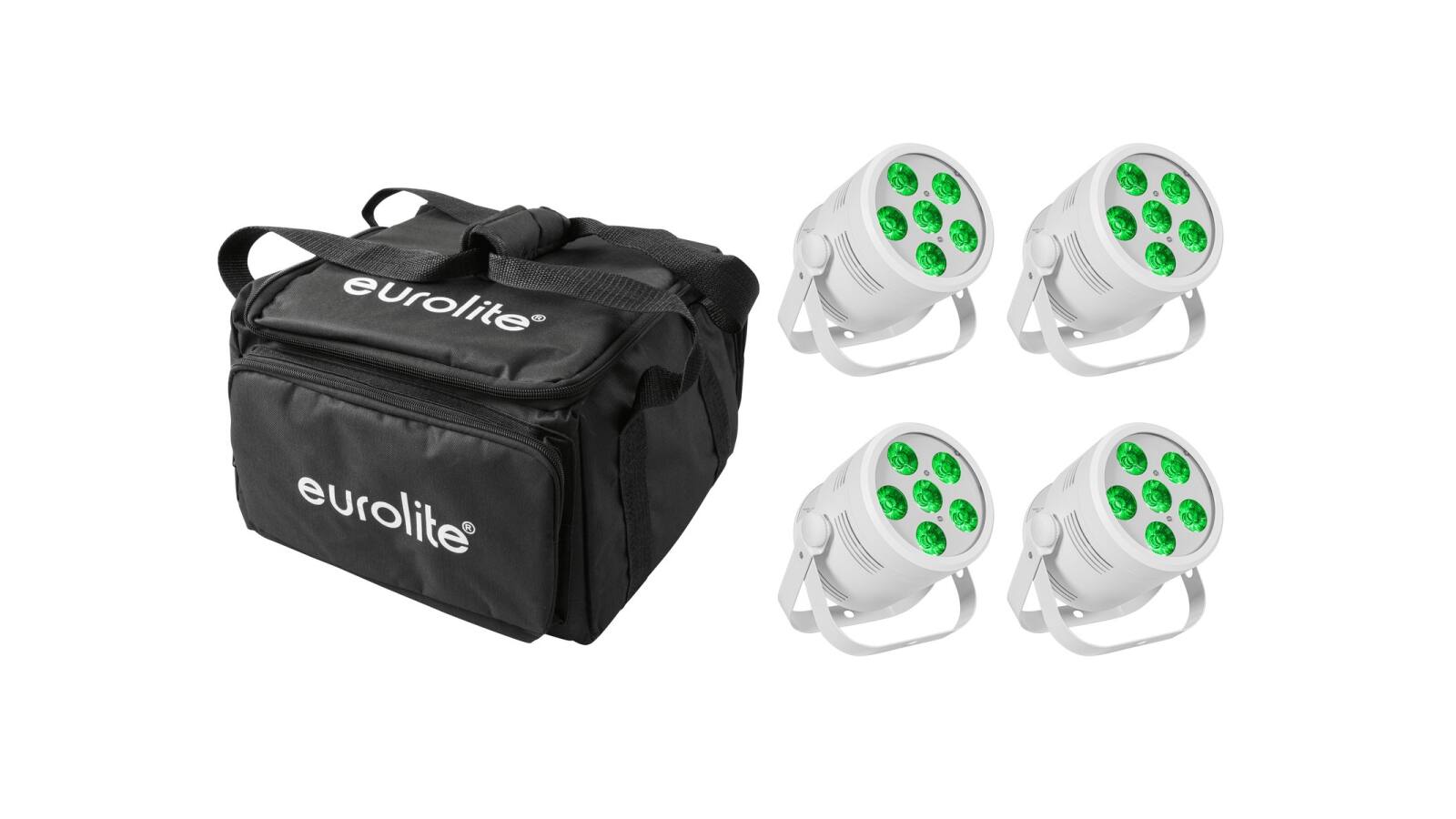 EUROLITE Set 4x LED Silent Par 6 QCL Floor ws + Soft-Bag von Eurolite
