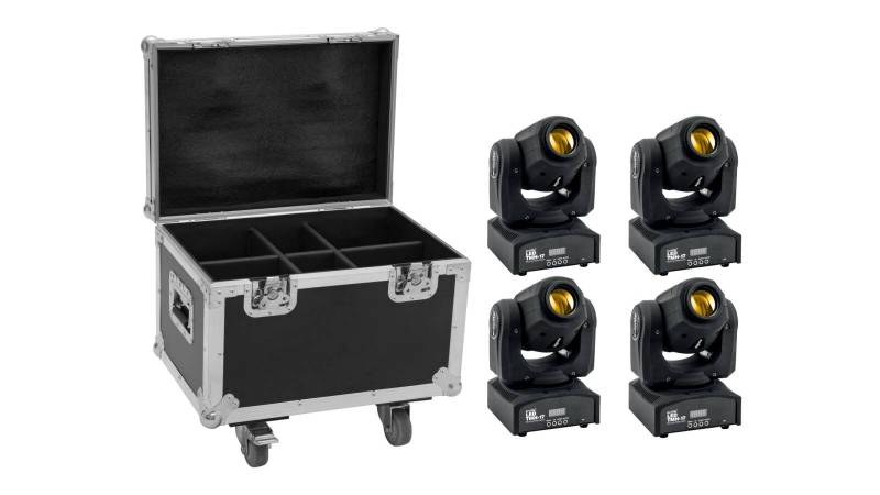 EUROLITE Set 4x LED TMH-17 Spot + Case mit Rollen von Eurolite