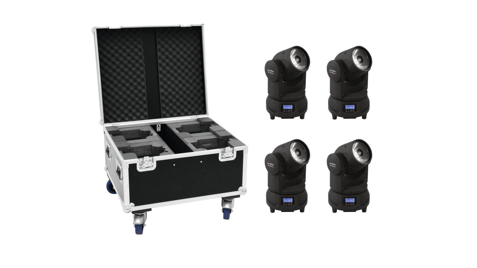 EUROLITE Set 4x LED TMH-X1 Moving-Head Beam + Case EUROLITE Set 4x LED TMH-X1 Moving-Head Beam + Case von Eurolite