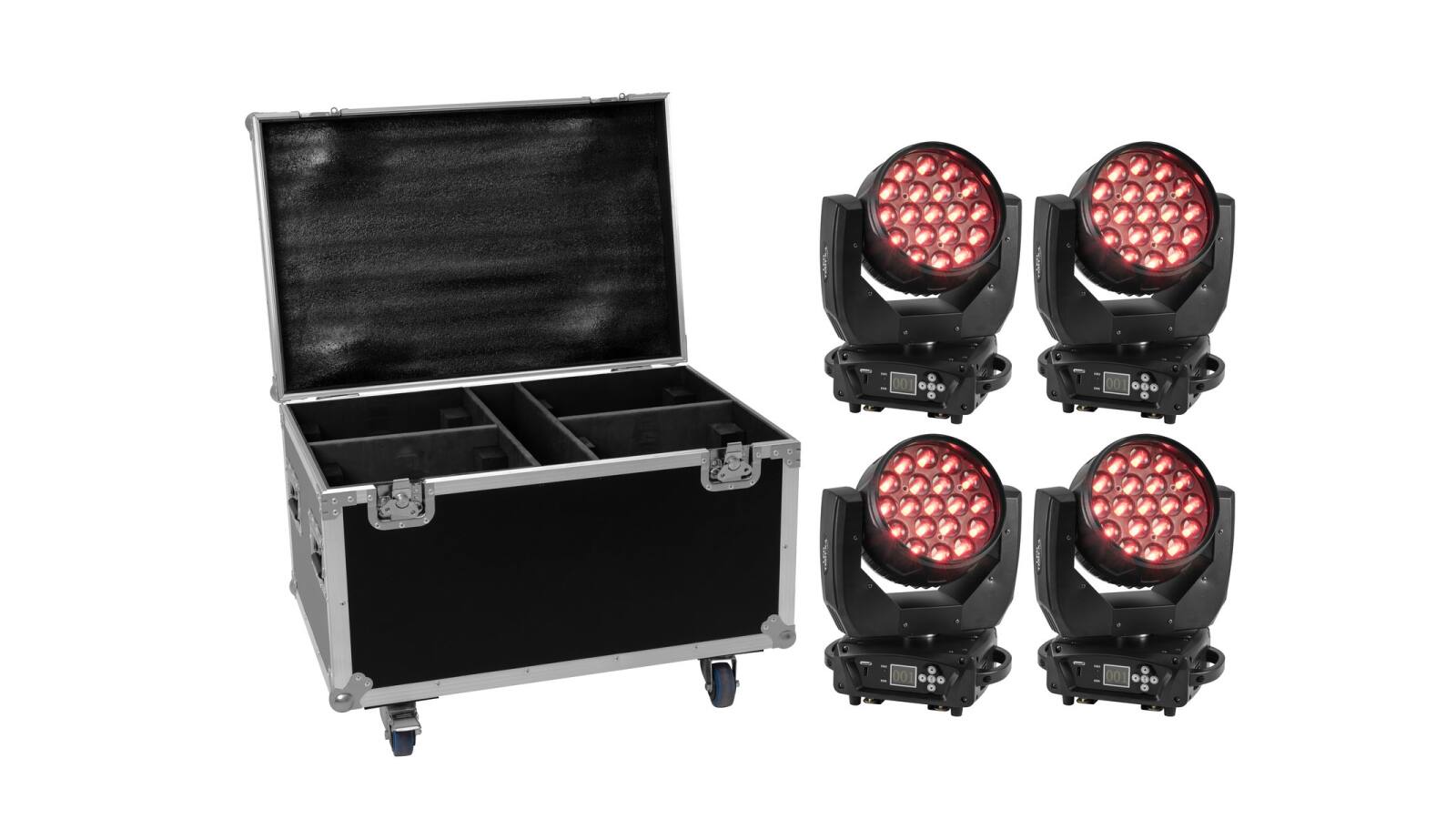 EUROLITE Set 4x LED TMH-X4 + Case mit Rollen EUROLITE Set 4x LED TMH-X4 + Case mit Rollen von Eurolite