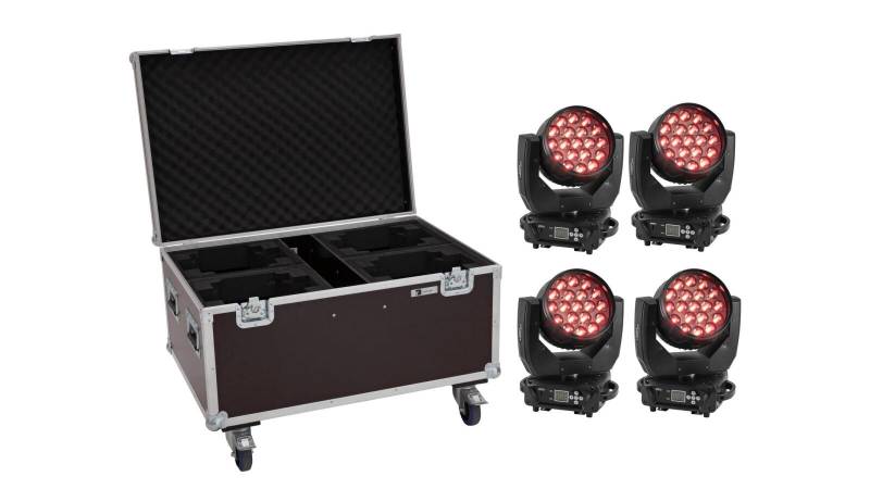 EUROLITE Set 4x LED TMH-X4 Moving-Head Wash Zoom + Case von Eurolite