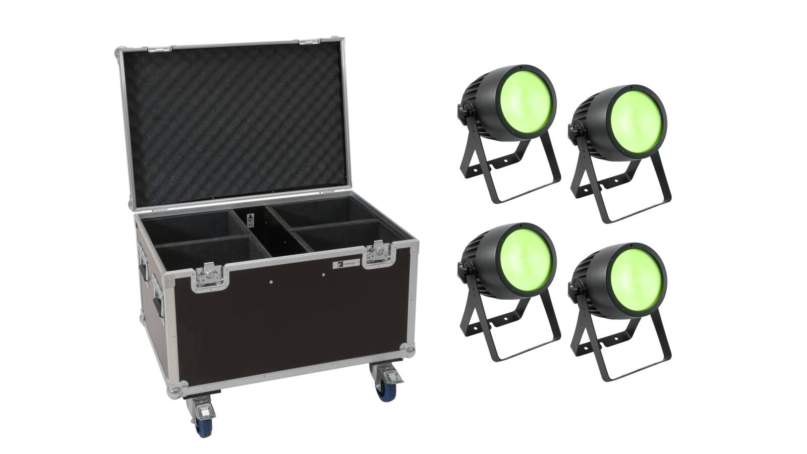 EUROLITE Set 4x LED Theatre COB 200 RGB+WW + Case mit Rollen EUROLITE Set 4x LED Theatre COB 200 RGB+WW + Case mit Rollen von Eurolite