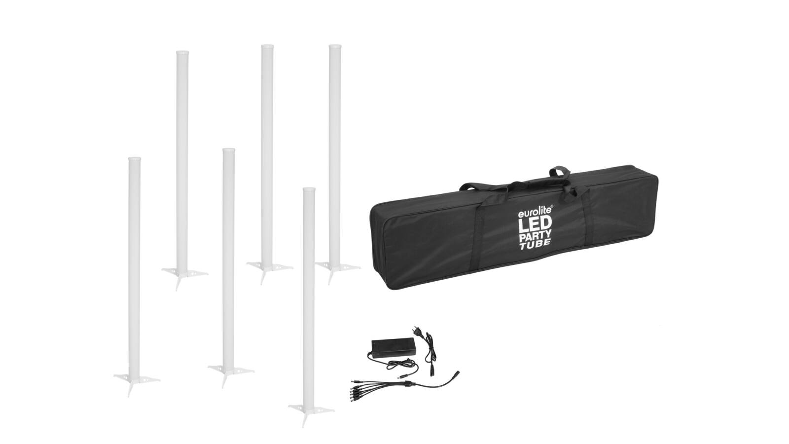 EUROLITE Set 6x AKKU LED Party Tube IR + Ladenetzteil + Soft-Bag von Eurolite