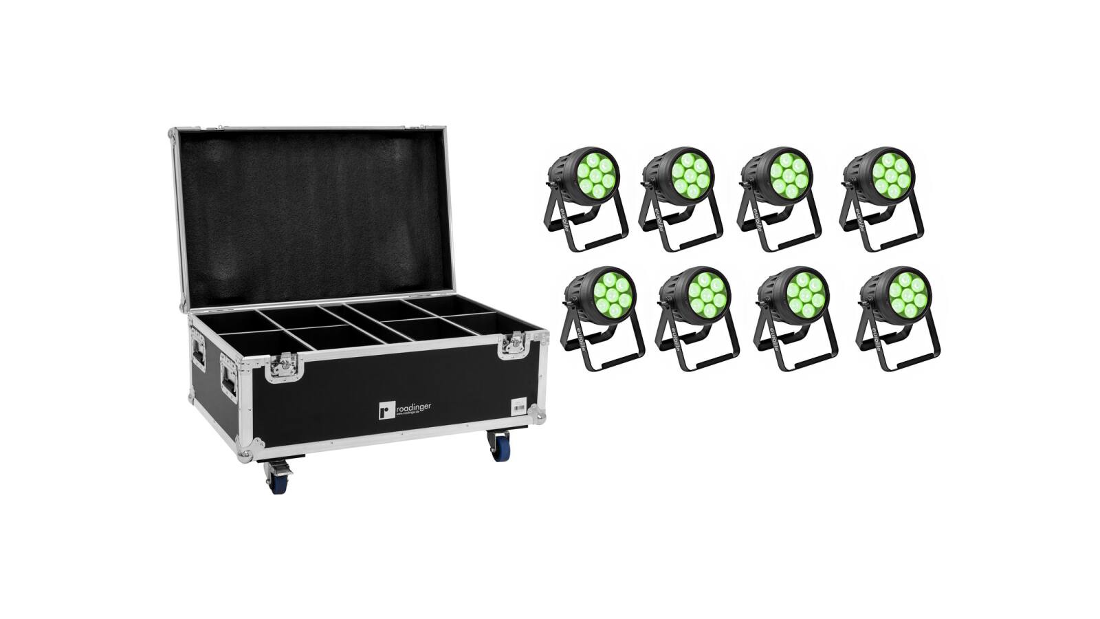 EUROLITE Set 8x LED IP PAR 7x10W RGBL Spot + Case EUROLITE Set 8x LED IP PAR 7x10W RGBL Spot + Case von Eurolite