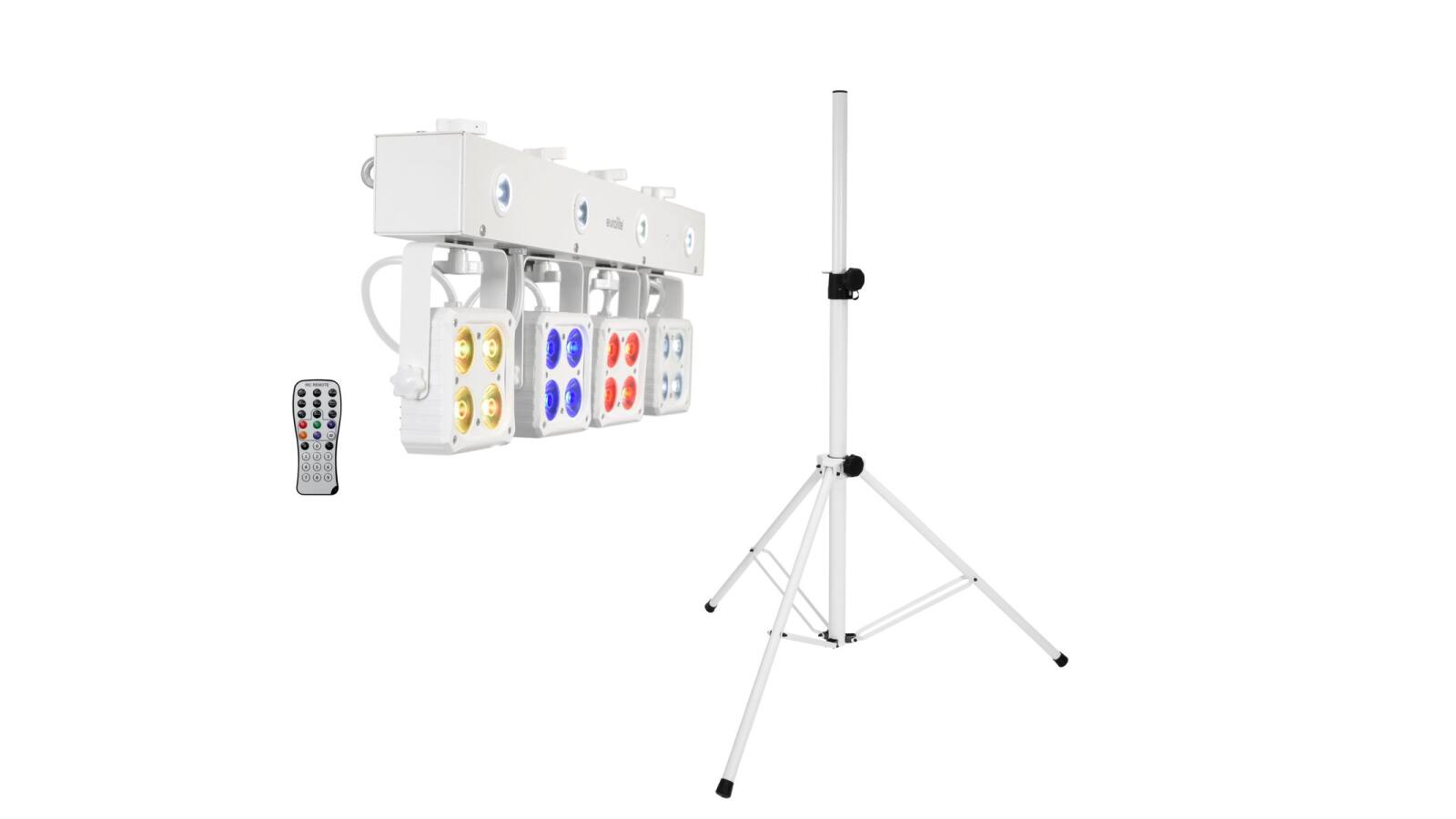 EUROLITE Set LED KLS-180 weiß + BS-2 EU Boxenhochständer weiß EUROLITE Set LED KLS-180 weiß + BS-2 EU Boxenhochständer weiß von Eurolite