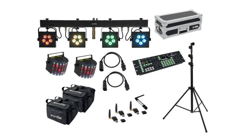 EUROLITE Set LED KLS-902 + Laser Derby Mobile Bundle von Eurolite