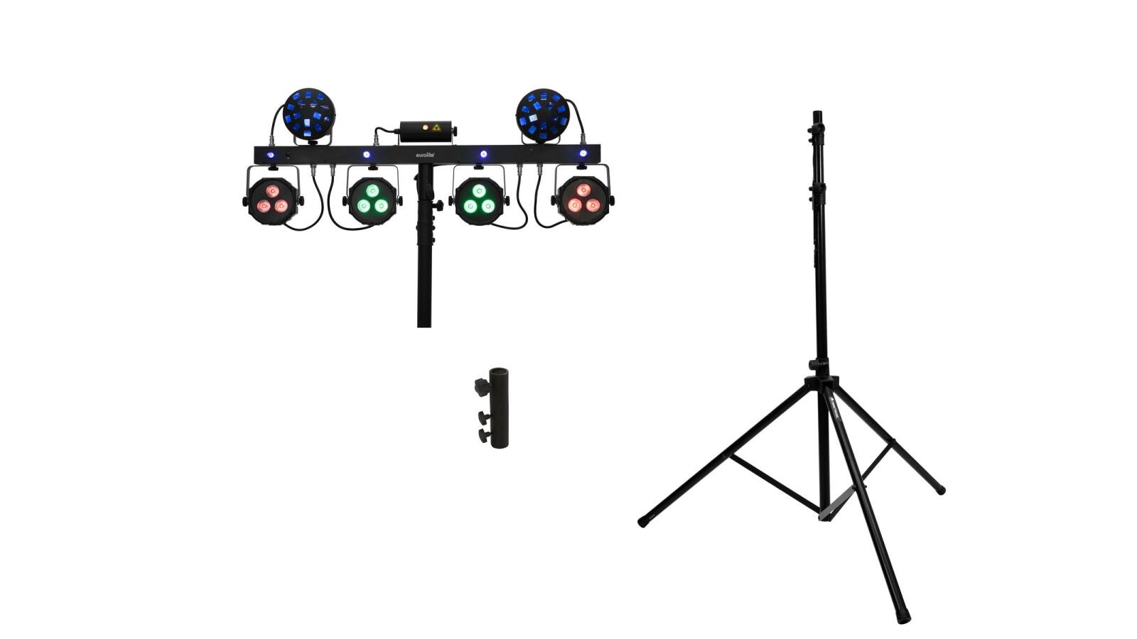 EUROLITE Set LED KLS Laser Bar Next FX-Lichtset + M-4 Boxenhochständer EUROLITE Set LED KLS Laser Bar Next FX-Lichtset + M-4 Boxenhochständer von Eurolite