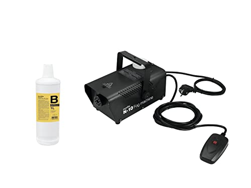EUROLITE Set N-10 schwarz + B2D Basic Nebelfluid 1l | Kompakte 400-W-Nebelmaschine mit Kabelfernbedienung inkl. 1l Smoke Fluid EUROLITE Set N-10 schwarz + B2D Basic Nebelfluid 1l | Kompakte 400-W-Nebelmaschine mit Kabelfernbedienung inkl. 1l Smoke Fluid von Eurolite