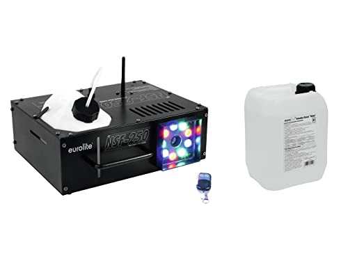 EUROLITE Set NSF-250 + Smoke Fluid -DSA- 5l | DMX-Nebelmaschine mit 1000 W und LED Beleuchtung inklusive 5l Smoke Fluid EUROLITE Set NSF-250 + Smoke Fluid -DSA- 5l | DMX-Nebelmaschine mit 1000 W und LED Beleuchtung inklusive 5l Smoke Fluid von Eurolite