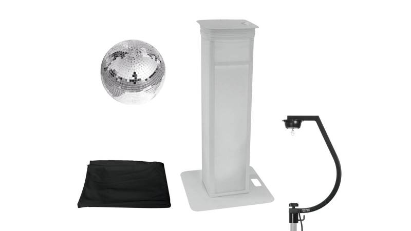EUROLITE Set Spiegelkugel 30cm mit Stage Stand variabel + Cover schwarz von Eurolite