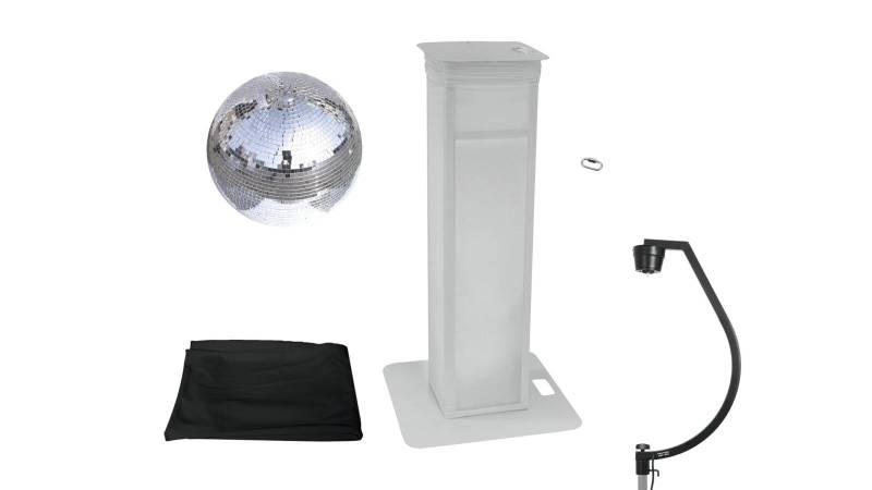 EUROLITE Set Spiegelkugel 50cm mit Stage Stand variabel + Cover schwarz von Eurolite