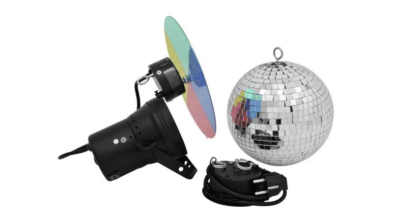 EUROLITE Spiegelkugelset 20cm mit Pinspot von Eurolite