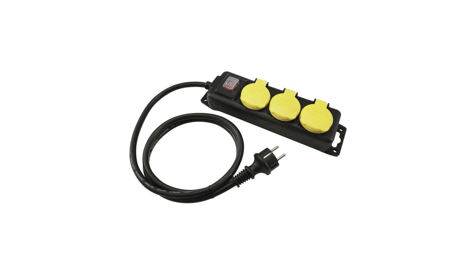 EUROLITE Steckdosenleiste 3-fach IP44 sw 5m EUROLITE Steckdosenleiste 3-fach IP44 sw 5m von Eurolite