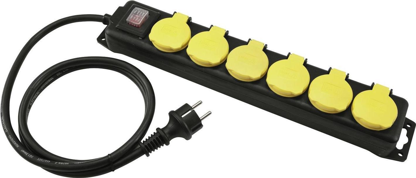 EUROLITE Steckdosenleiste 6-fach IP44 sw 10m (30240158) von Eurolite