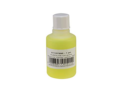 EUROLITE UV-aktive Stempelfarbe, transparent gelb, 50ml | UV-aktive Stempelflüssigkeit von Eurolite