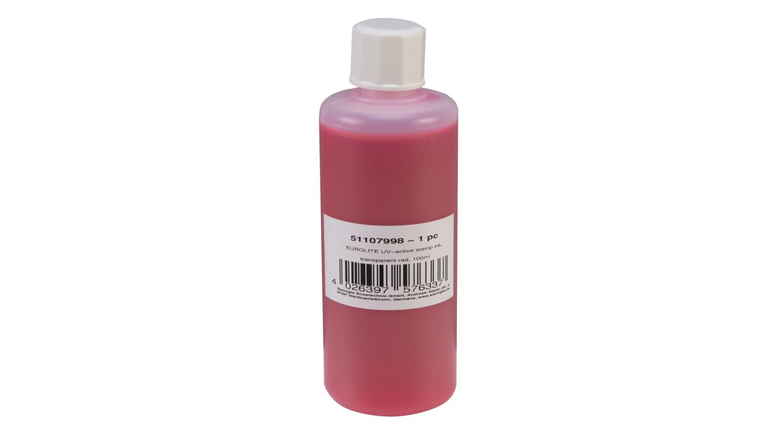 EUROLITE UV-aktive Stempelfarbe, transparent rot, 100ml EUROLITE UV-aktive Stempelfarbe, transparent rot, 100ml von Eurolite