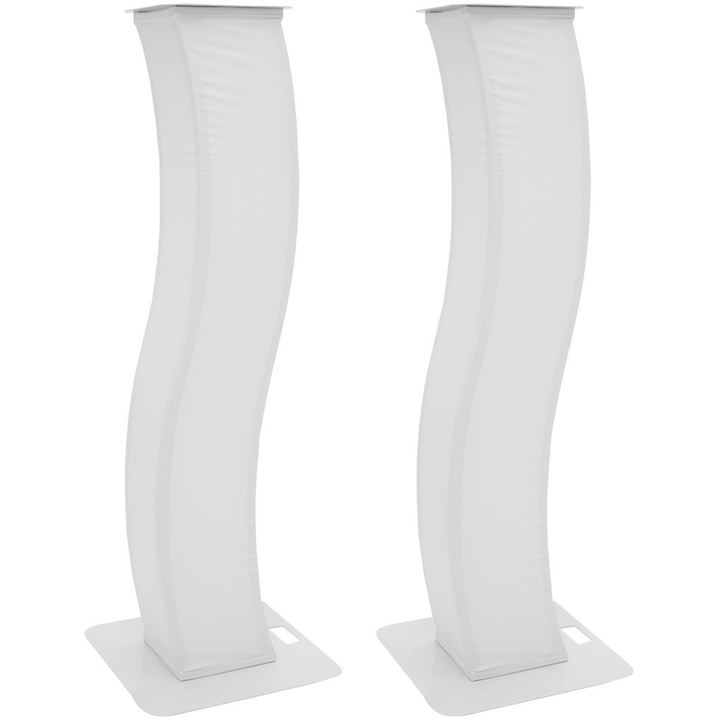 Eurolite 2x Stage Stand Eurolite 2x Stage Stand Curved (150-cm, White) von Eurolite