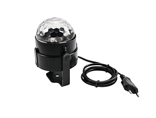 Eurolite LED BC-3 Strahleneffekt | Extrem kompakter Spiegelkugel-Effekt mit mit leuchtender Plexiglaskugel | Lichteffekt für Partyraum | Discokugel | anschlussfertig von Eurolite