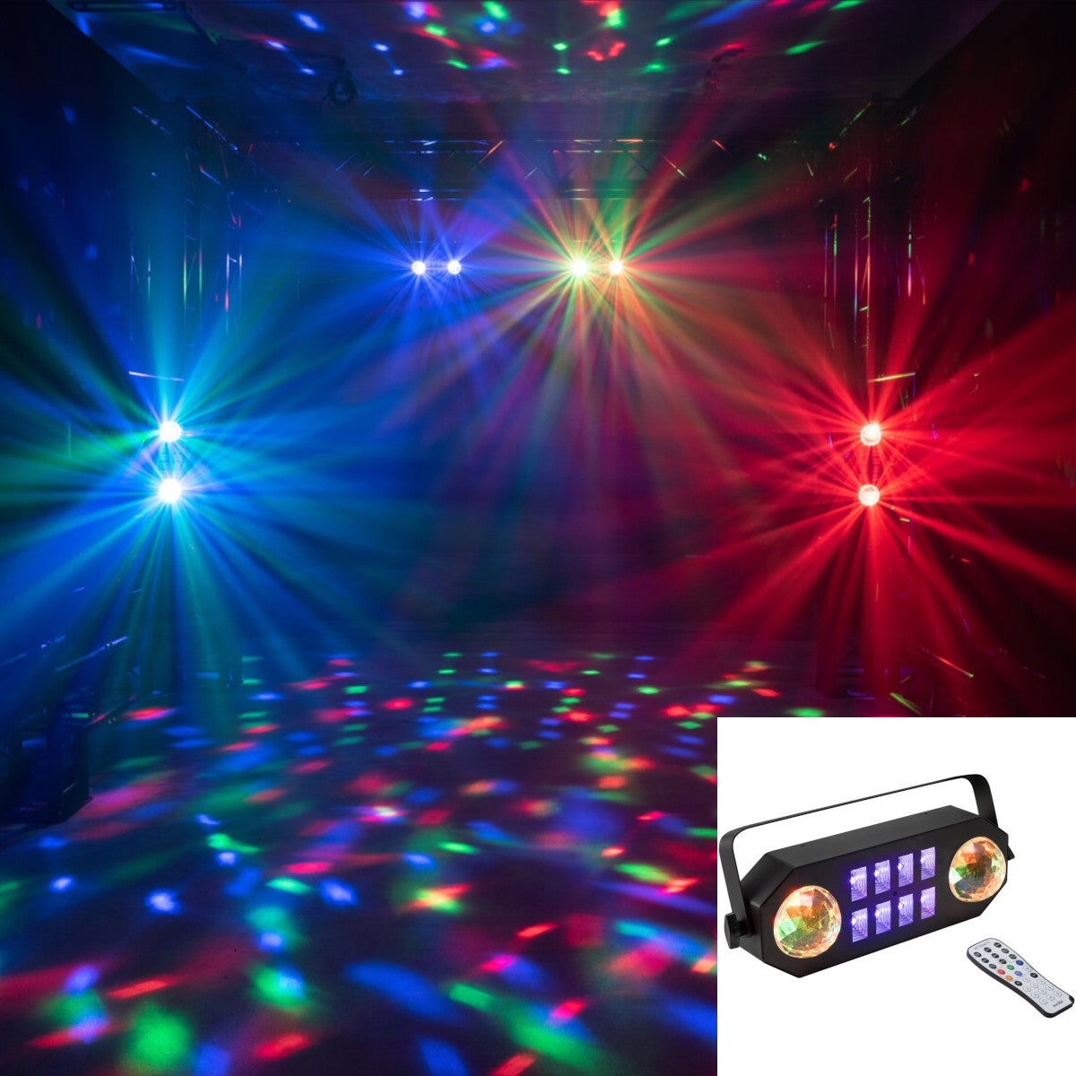 Eurolite LED DMF-5 Hybrid Flower Spotlight & Black Light with Remote Control Eurolite LED DMF-5 Hybrid Flower Spotlight & Black Light with Remote Control von Eurolite