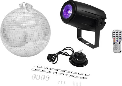 Eurolite LED Discokugel-Set mit Motor, mit LED-Beleuchtung 30cm von Eurolite