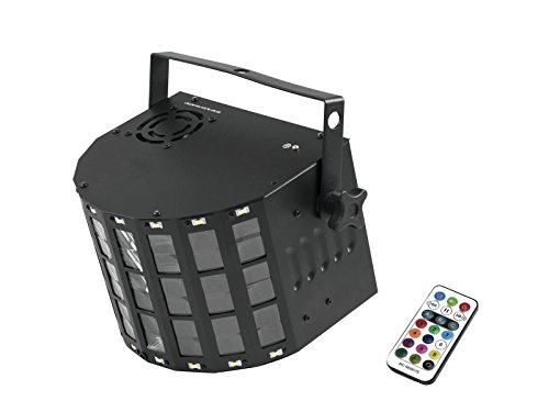 Eurolite LED Mini D-20 Hybrid Strahleneffekt | Handlicher Effekt mit Derby, Strobe und DMX | Ausgestattet mit 4 x 3-W-RGBW-LEDs sowie 16 x 0,5-W-SMD-5730 LEDs in weiß | Mit Fernbedienung Eurolite LED Mini D-20 Hybrid Strahleneffekt | Handlicher Effekt mit Derby, Strobe und DMX | Ausgestattet mit 4 x 3-W-RGBW-LEDs sowie 16 x 0,5-W-SMD-5730 LEDs in weiß | Mit Fernbedienung von Eurolite