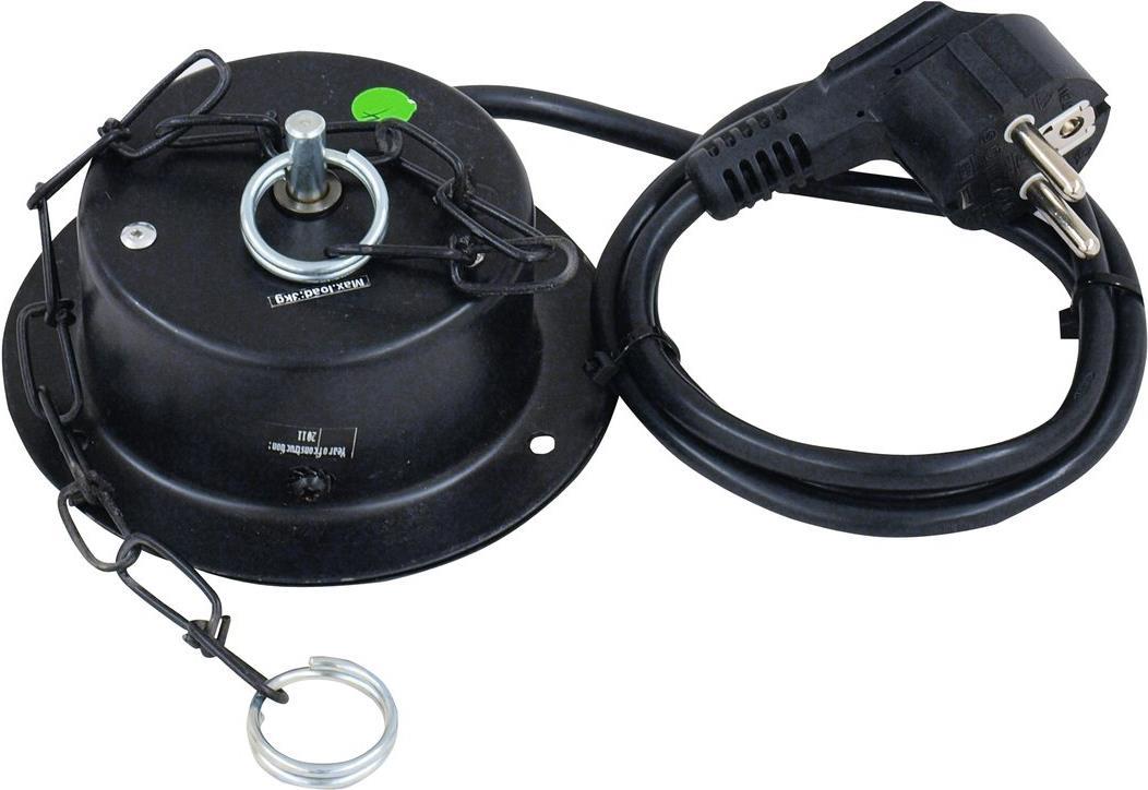 Eurolite MD-1015 Rotary motor with plug. Produktfarbe: Schwarz. Eingangsspannung: 230 V, Eingangsfrequenz: 50 Hz. Gewicht: 300 g. Abmessungen (BxTxH): 113 x 133 x 58 mm (50301150) von Eurolite