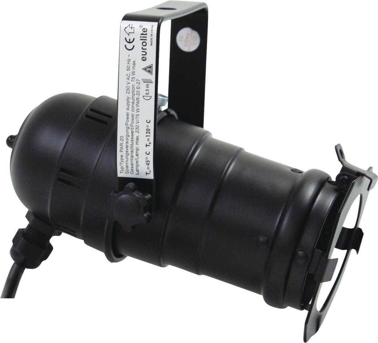 Eurolite PAR-20 - Schwarz - E27 - 1 Lampen - 230 V - 50 Hz - 400 g (42103580) von Eurolite