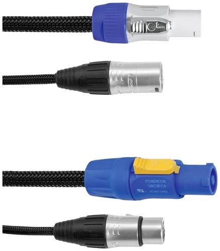 Eurolite Power-Hybrid DMX Verbindungskabel [1x XLR-Stecker 3 polig - 1x XLR-Stecker 3 polig] 1.5m von Eurolite