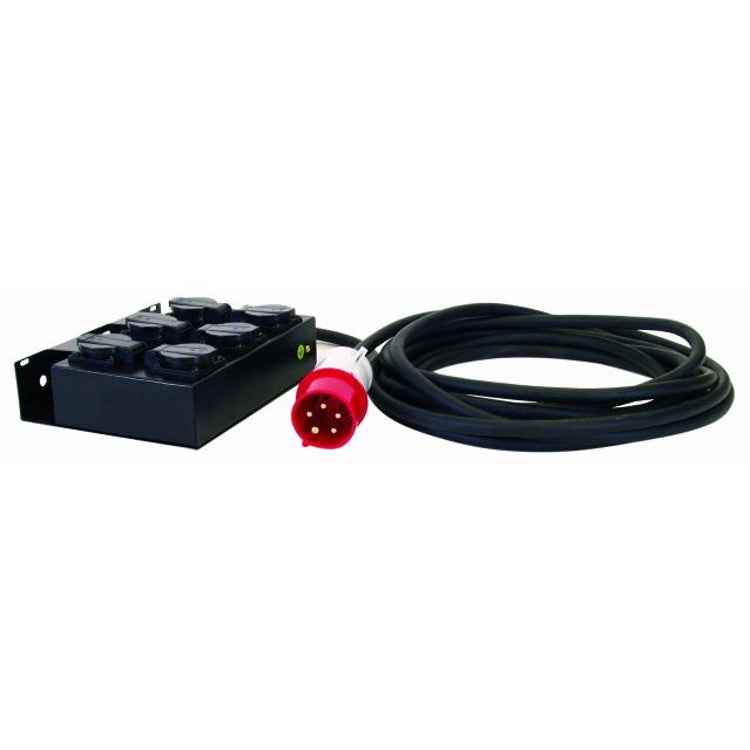 Eurolite SB-65 Stromverteiler, CEE-16A - 6 x Schutzkontakt Eurolite SB-65 Stromverteiler, CEE-16A - 6 x Schutzkontakt von Eurolite