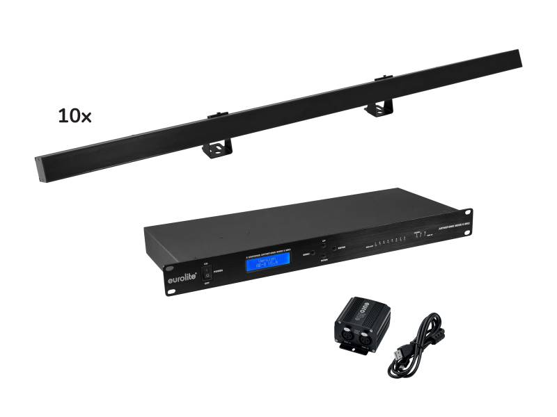 Eurolite Set 10x LED PR-100/32 Pixel DMX Rail sw + DMX Software von Eurolite