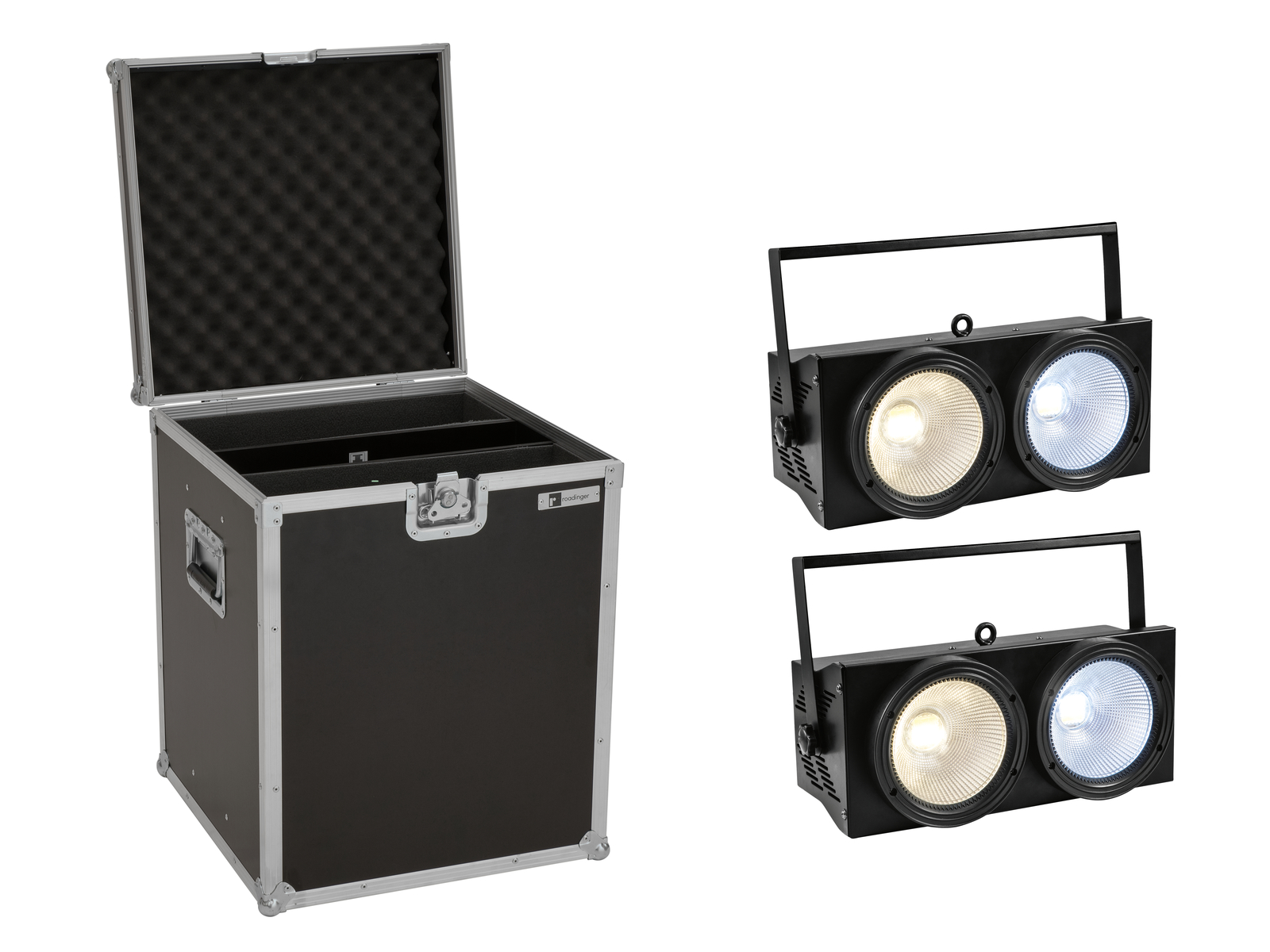 Eurolite Set 2x Audience Blinder 2x100W LED COB CW/WW + Case von Eurolite