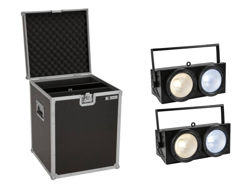 Eurolite Set 2x Audience Blinder 2x100W LED COB CW/WW + Case von Eurolite