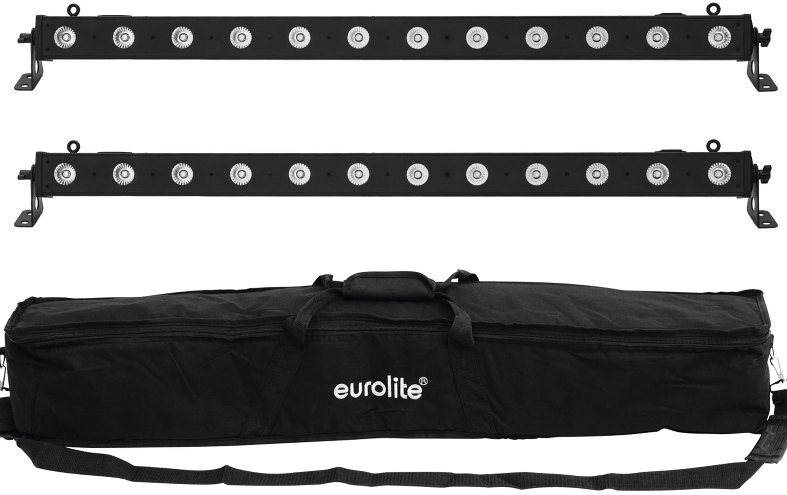Eurolite Set 2x LED BAR-12 QCL RGBW + Soft Bag von Eurolite