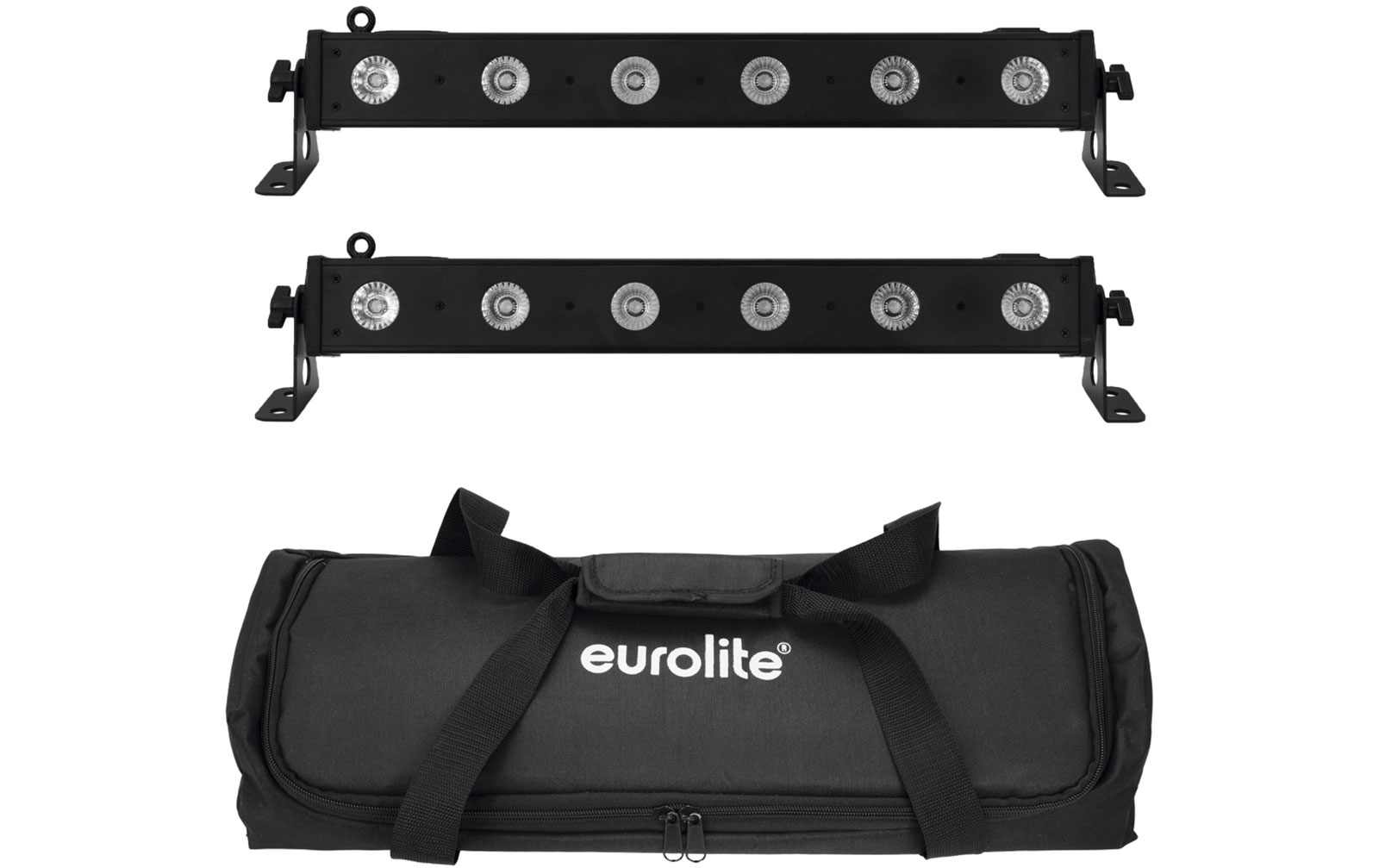 Eurolite Set 2x LED BAR-6 QCL RGBW + Soft Bag von Eurolite