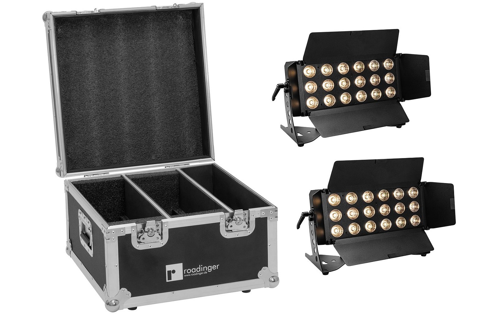 Eurolite Set 2x LED CLS-18 QCL RGB/WW 18x7W + Flightcase Eurolite Set 2x LED CLS-18 QCL RGB/WW 18x7W + Flightcase von Eurolite