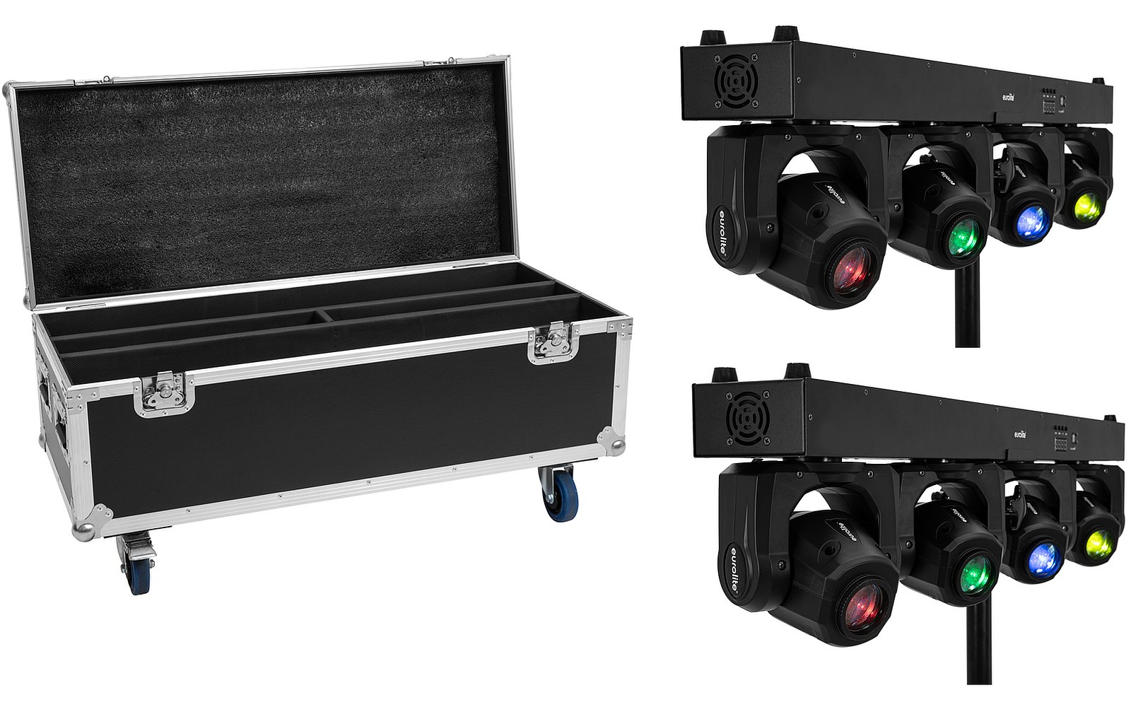 Eurolite Set 2x LED TMH Bar S120 + Case mit Rollen Eurolite Set 2x LED TMH Bar S120 + Case mit Rollen von Eurolite